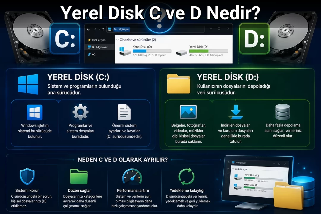 Yerel Disk C ve D Nedir?